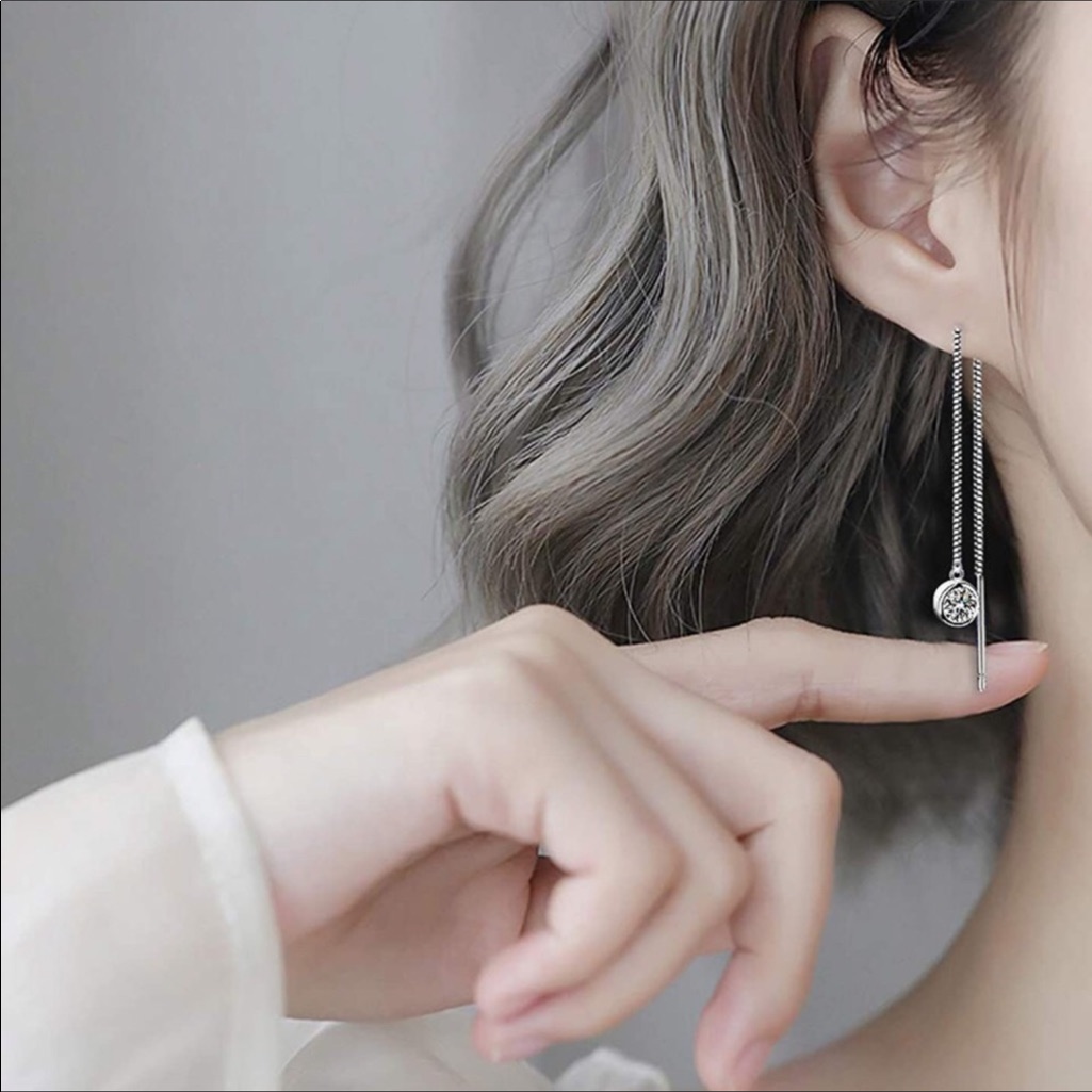 925 Sterling Silver Crystal Dangle Earrings 39$